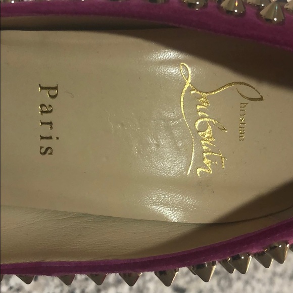 Christian Louboutin Gold Lady Peep Spike - Picture 4 of 5